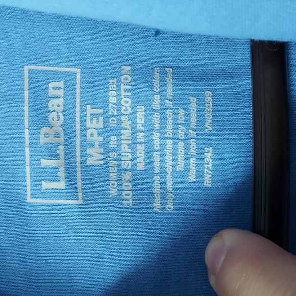 L.L.Bean long sleeve cartigan blue m-pet - Picture 4 of 9